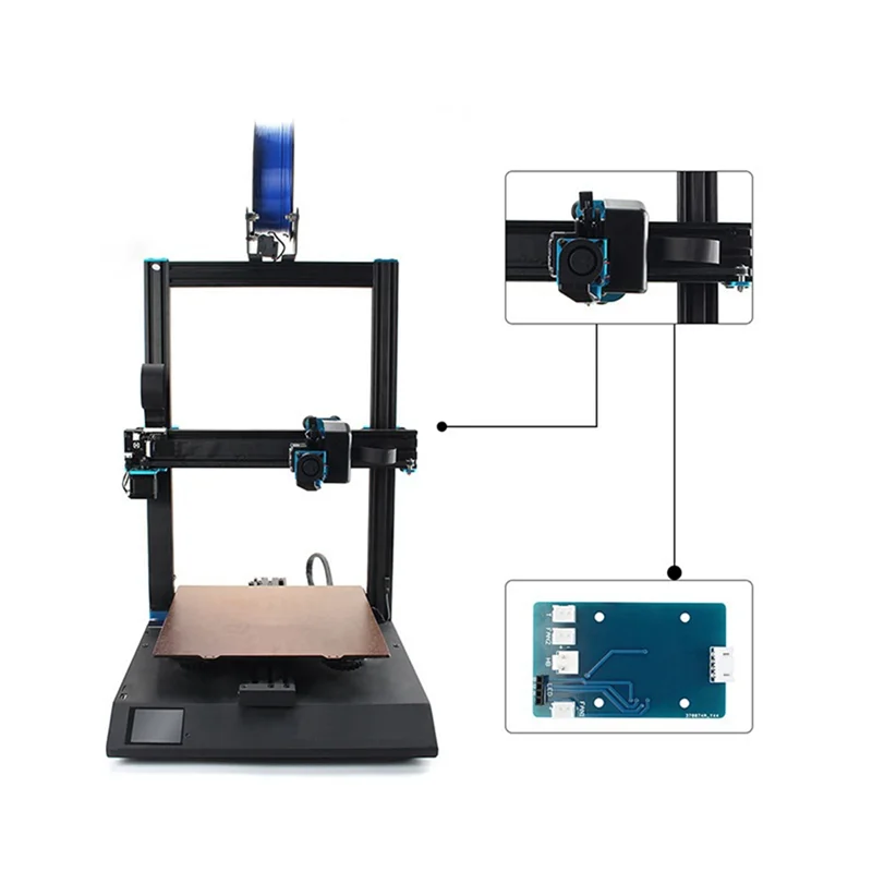 3D-Druckerzubehörteile Hot-End-Leiterplatte adapter und 20-poliges Kabel kit für Artillerie-Seitenwickler x1 3D-Drucker