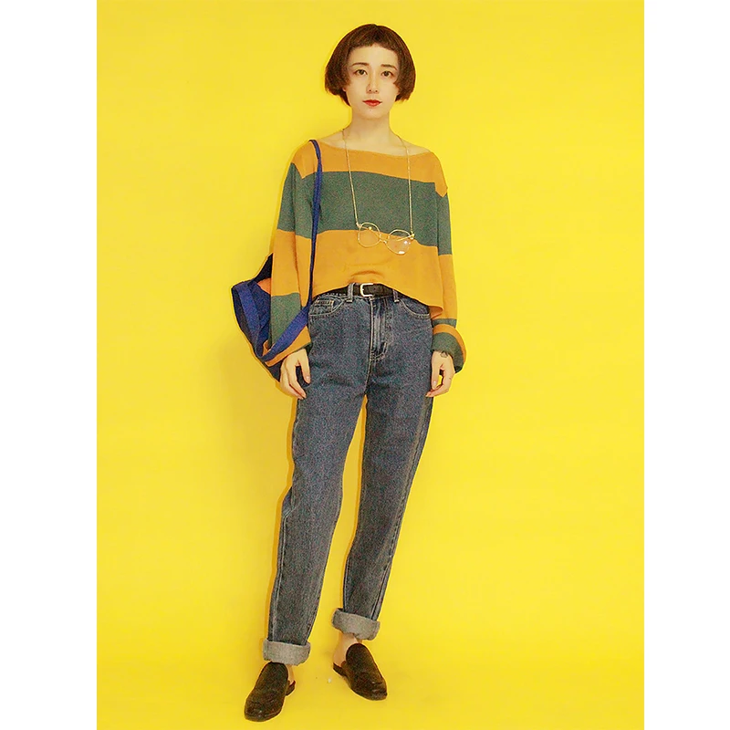 

Mr. Farmer's Autumn New Retro Artistic High Waist Pencil Pants Slim Fit Casual Cotton Blend Fabric Commute Sle Long Trousers