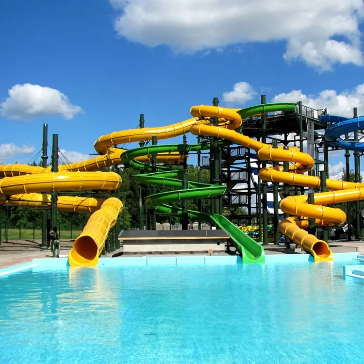 On sale  Large Commercial Water Park Fiberglass Water Slide