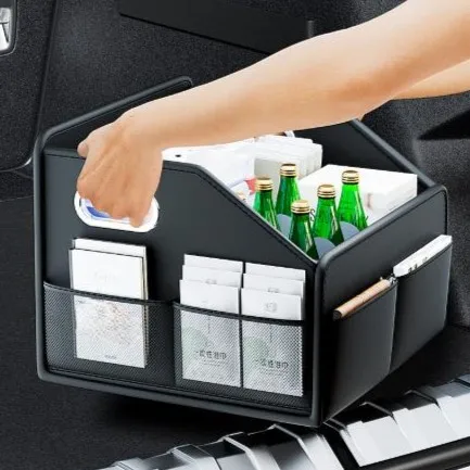 

Car Trunk Storage Box Foldable Waterproof Leather Organizer Large Capacity 22 5L Replacement Interior Decoration