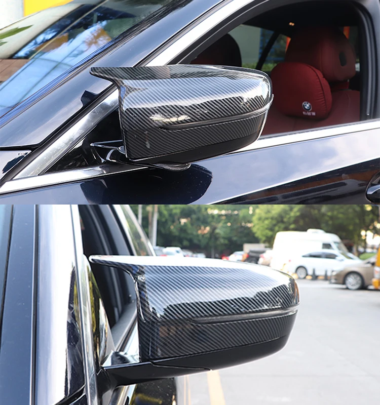 Fibra de carbono exterior lateral espelho retrovisor capa guarnição para bmw 3 4 5 7 8-series g20 g21 g28 g11 g12 g14 g15 g16 g30 g31 g38 g22