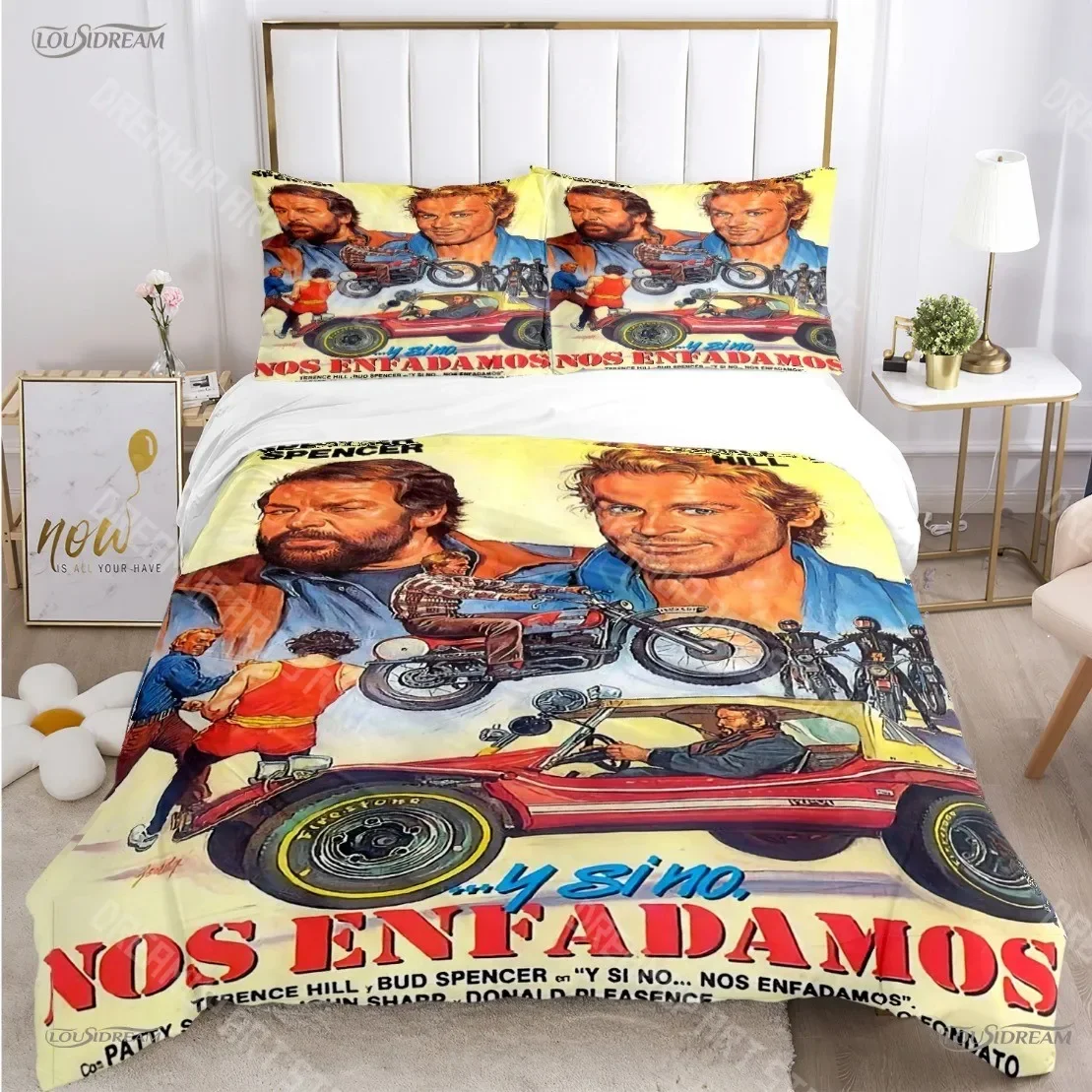 

Комплект постельного белья Terence Hill Film Spencer с 3D принтом, пододеяльники для подростков, наволочки для подростков Single_Double_Queen_King