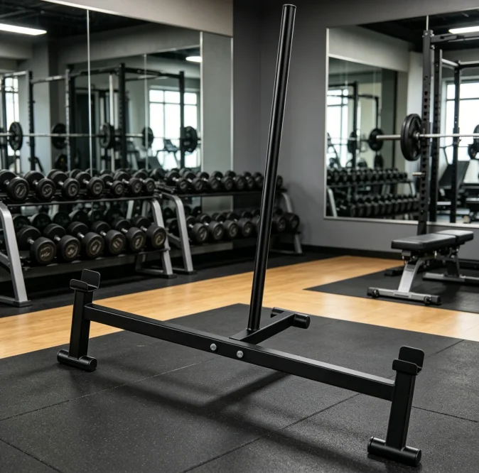 Barbell Jack Stand Max 2000LBS Load, Lever Design Easy Plate Swap, Anti-Tip Steel Base for Home & Commercial Gyms