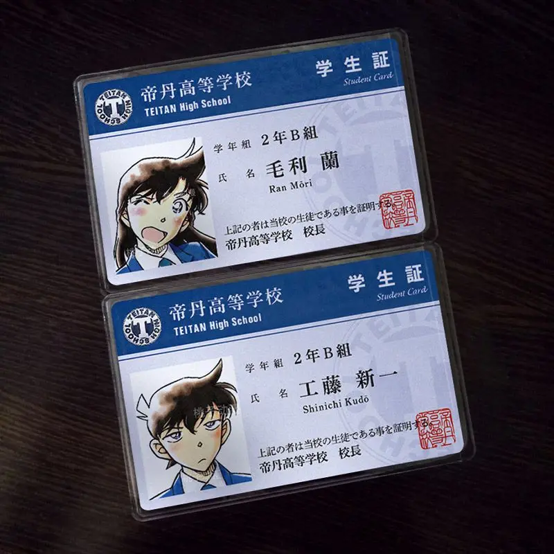 2025 Anime Detective Conan Kudou Shinichi Kuroba Kaito Documents Photo Business Card Student Photo Props Collection Gift