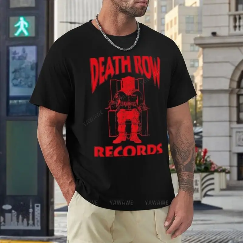 Death Row Records Red T-Shirt plus size tops plus size t shirts funny t shirt mens cotton t shirts summer black t-shirt men tees