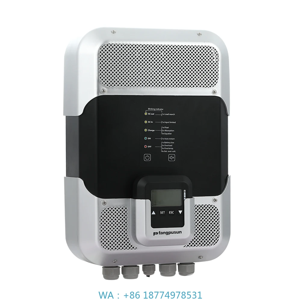 3500va 4000va لنظام الطاقة الكهروضوئية مع Wifi Model1 عاكس للطاقة الشمسية الهجين 12 فولت 24 فولت 48 فولت العاكس الضوئي 1500va 2000va