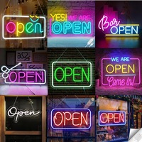 Open Neon Sign LED Neon Light Sign for Business Storefront Window Glass Door Shop Store Florists Bar Salon Cafes Restaurant Pubs