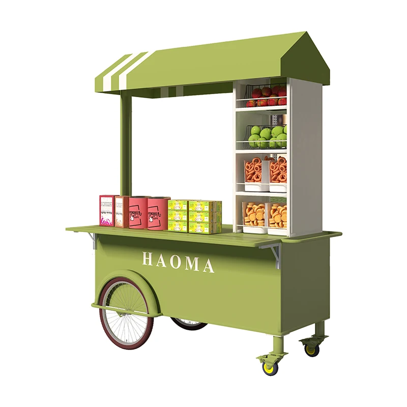 

stall car multi-functional wrought iron coffee dessert store display cart