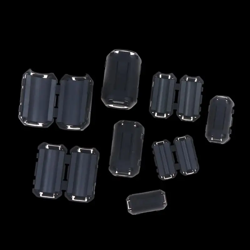 5/10Pcs Ring Wiring Cable Clamp Tools 3.5-13mm Toroidal Core Ferrite Bead Clip Choke RFI Noise Filter Clip Noise Filter