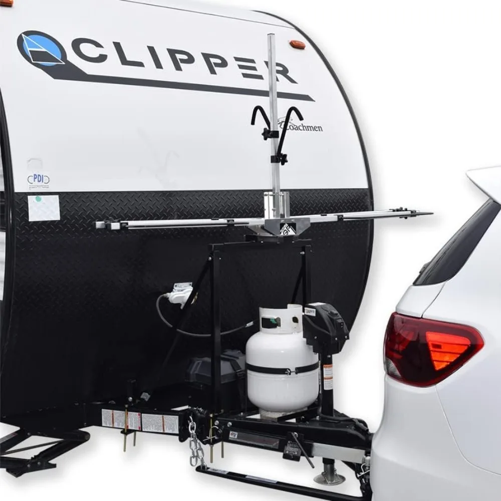 

120 lbs Electric Bike RV Bike Rack for Travel Trailer Tongue A-Frame Bike Rack Hitch Mount Rack (2-Inch Reicever)