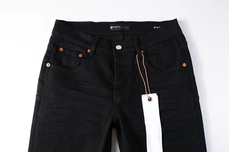 2024 New Fashion Trend High quality Jeans Brand Jeans American High Street Paint Black