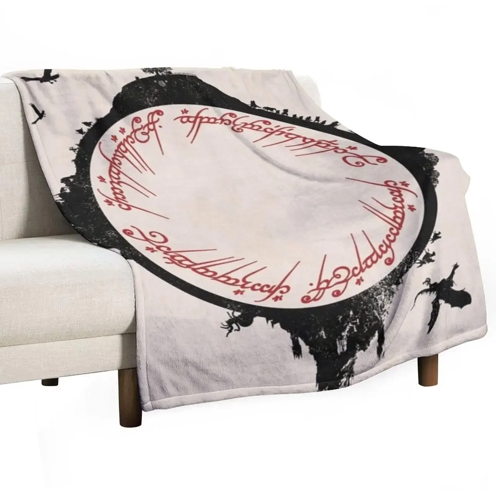 

lord of the ring Throw Blanket Warm Flannel Blanket for Couch Chair Bedroom