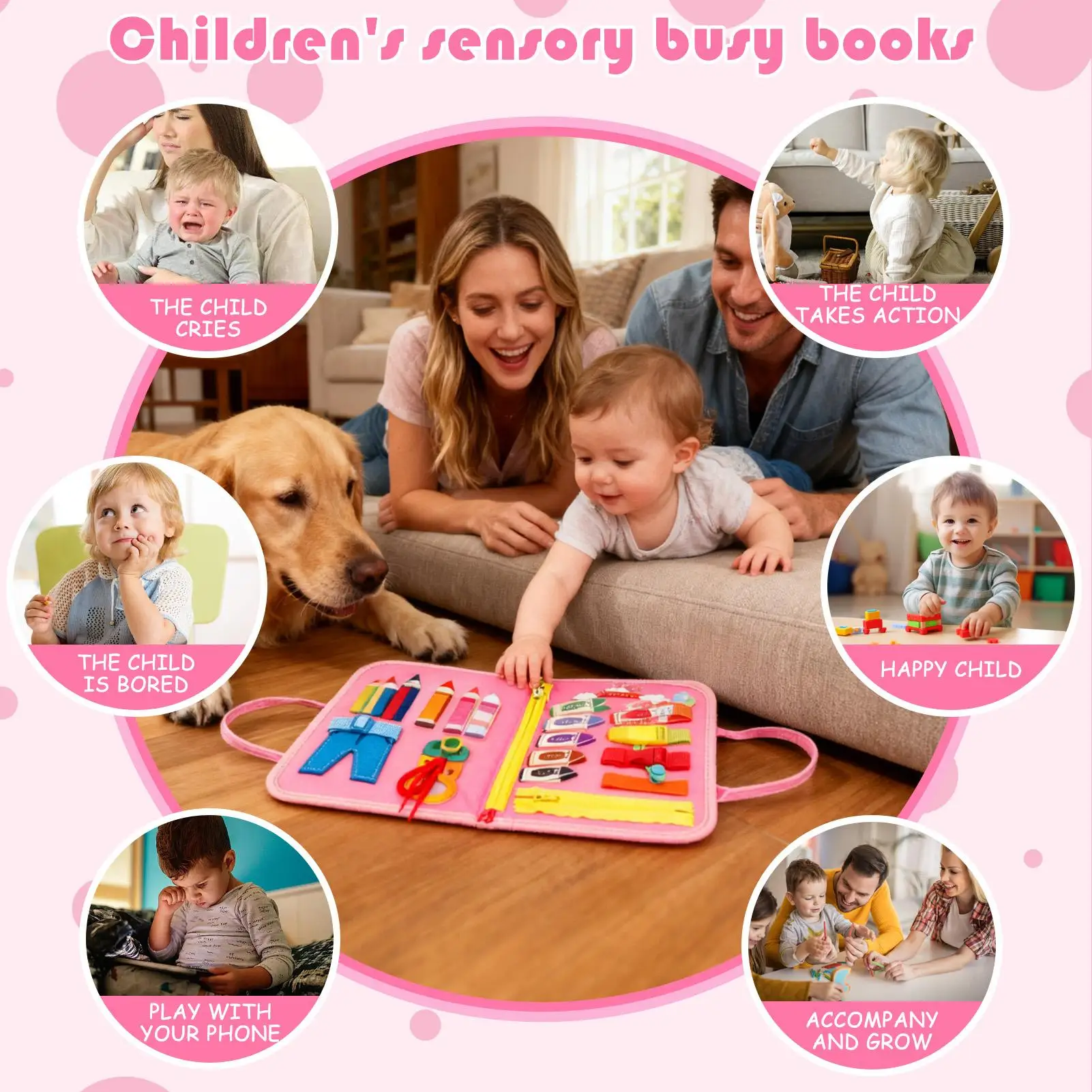 Baby Activity Board Felt Educational Activities Learning Board For Boys Girls Ages 3-8 Travel Car Airplane Classroom Preschool