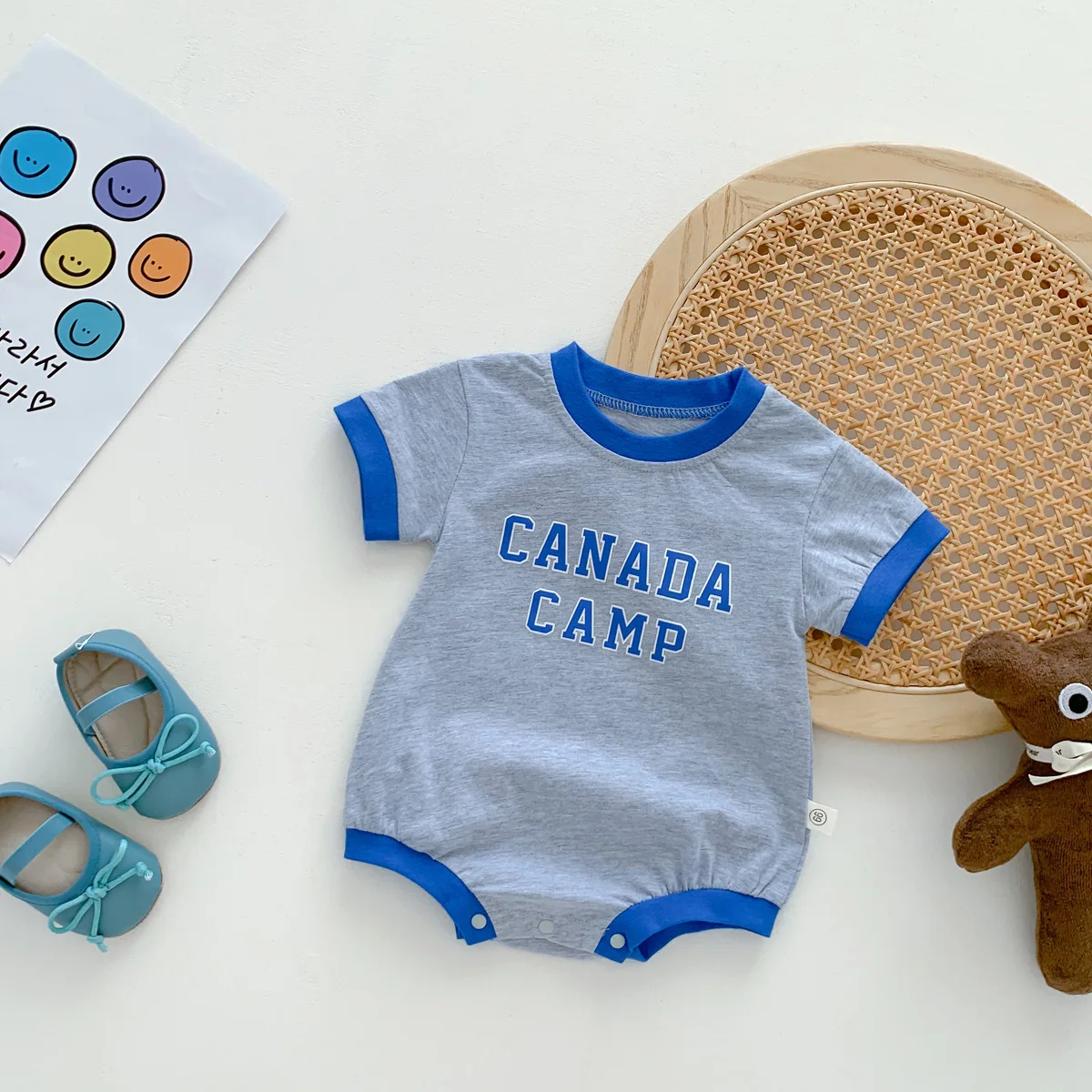 Dropship Pakaian Huruf Lengan Pendek Bayi Bayi Bayi Balita Musim Panas Jumpsuit Katun Murni Pakaian Bodysuit Bayi Baru Lahir Pakaian Satu Potong