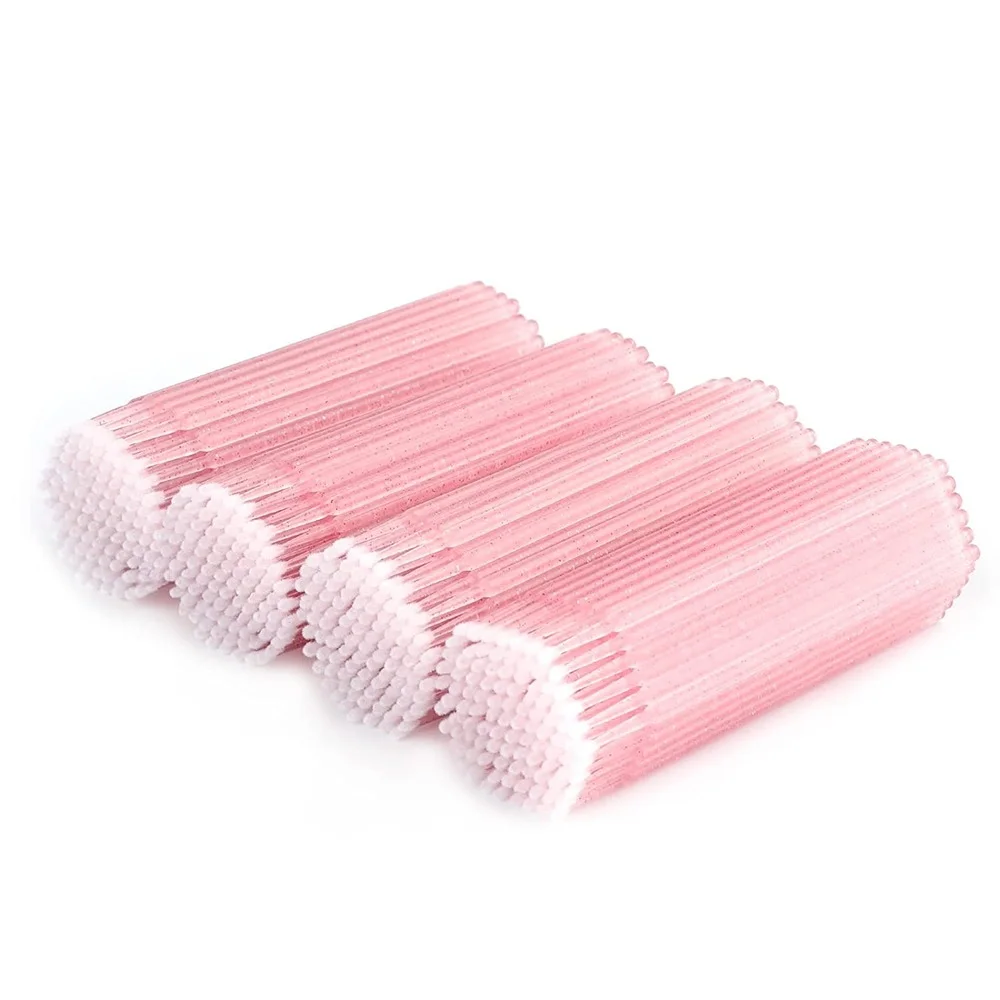 

500PCS Crystal Micro Brush Disposable Individual Lash Removing Swab Micro Brush Medium quality Eyelash Extension Tools