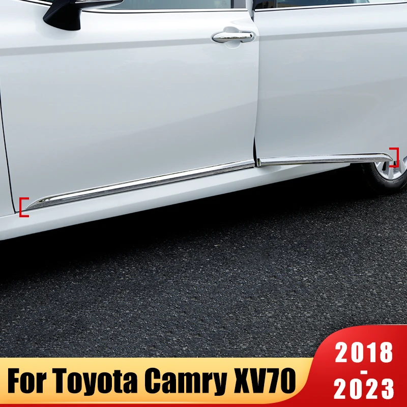 

For Toyota Camry XV70 Hybrid 2018-2020 2021 2022 2023 Door Body Side Protector Trim Cover Strips Decoration Garnish Car styling