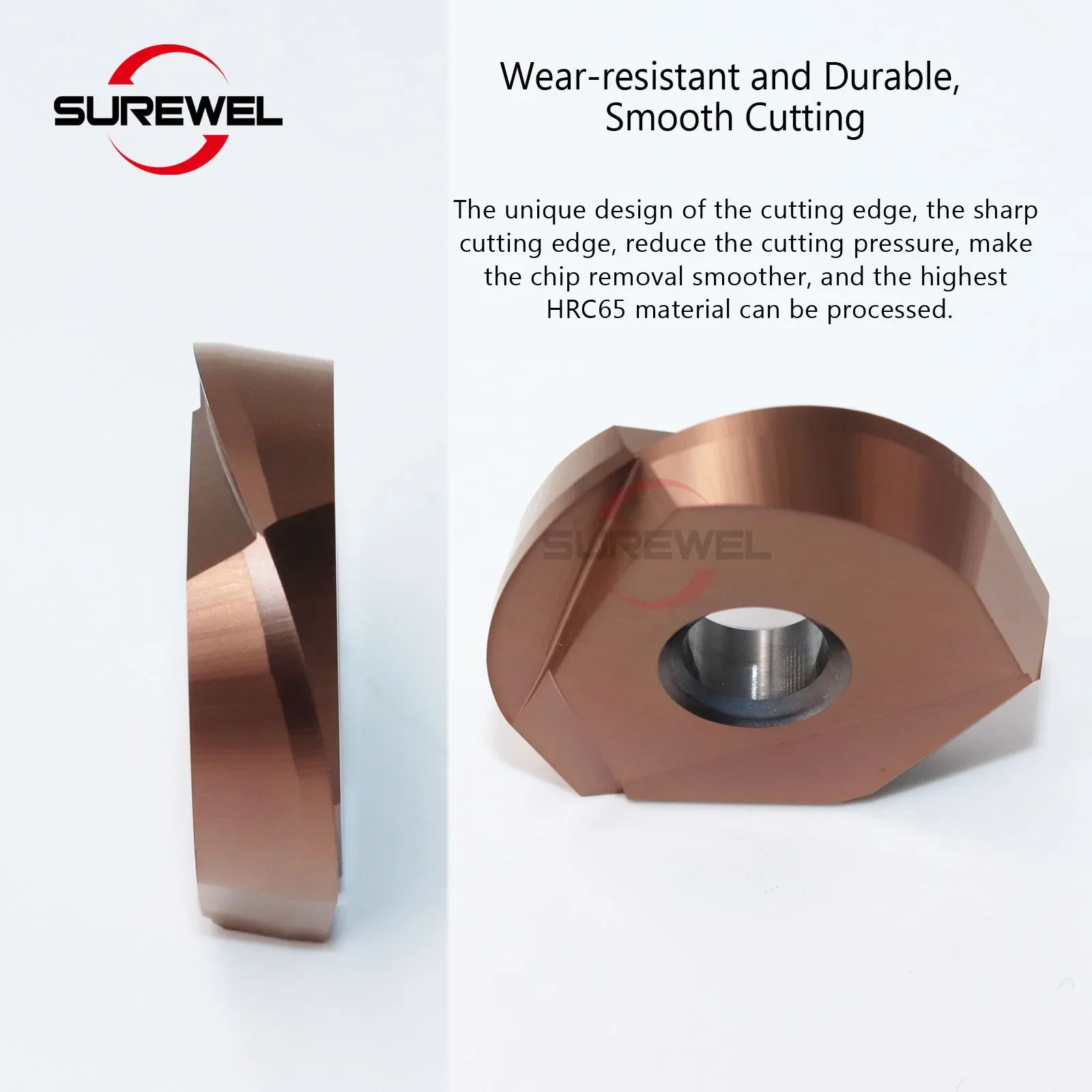 ZPFG160 ZPFG200 ZPFG250 CNC Tools Carbide Alloy Milling Ball Head ZPFG Series Semi-circular Inserts With High Hardness