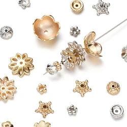 100pcs/lot 21Styles CCB Flower Bead Caps Basr For DIY Jewelry Making Bracelet Earrings Handmade Material Accessories