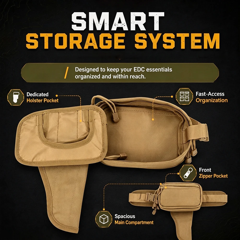 Verborgen draagtas voor pistol - Edc Concealed Carry Fanny Pack recensie en prijs