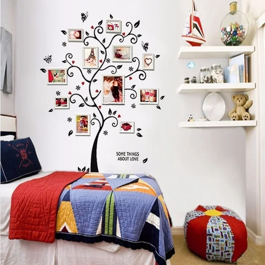 New 2026 Home Decoration Tree Branch Wall Stickers DIY Photo Wall Removable Photo Tree Wall Stickers Art Mural Decoration