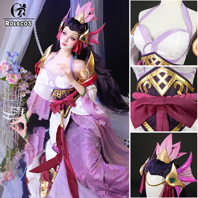 

ROLECOS Game LOL Splendid Staff Nami Cosplay Costume Nami Role Playing Clothes Halloween Uniform Women Carnival Outfit