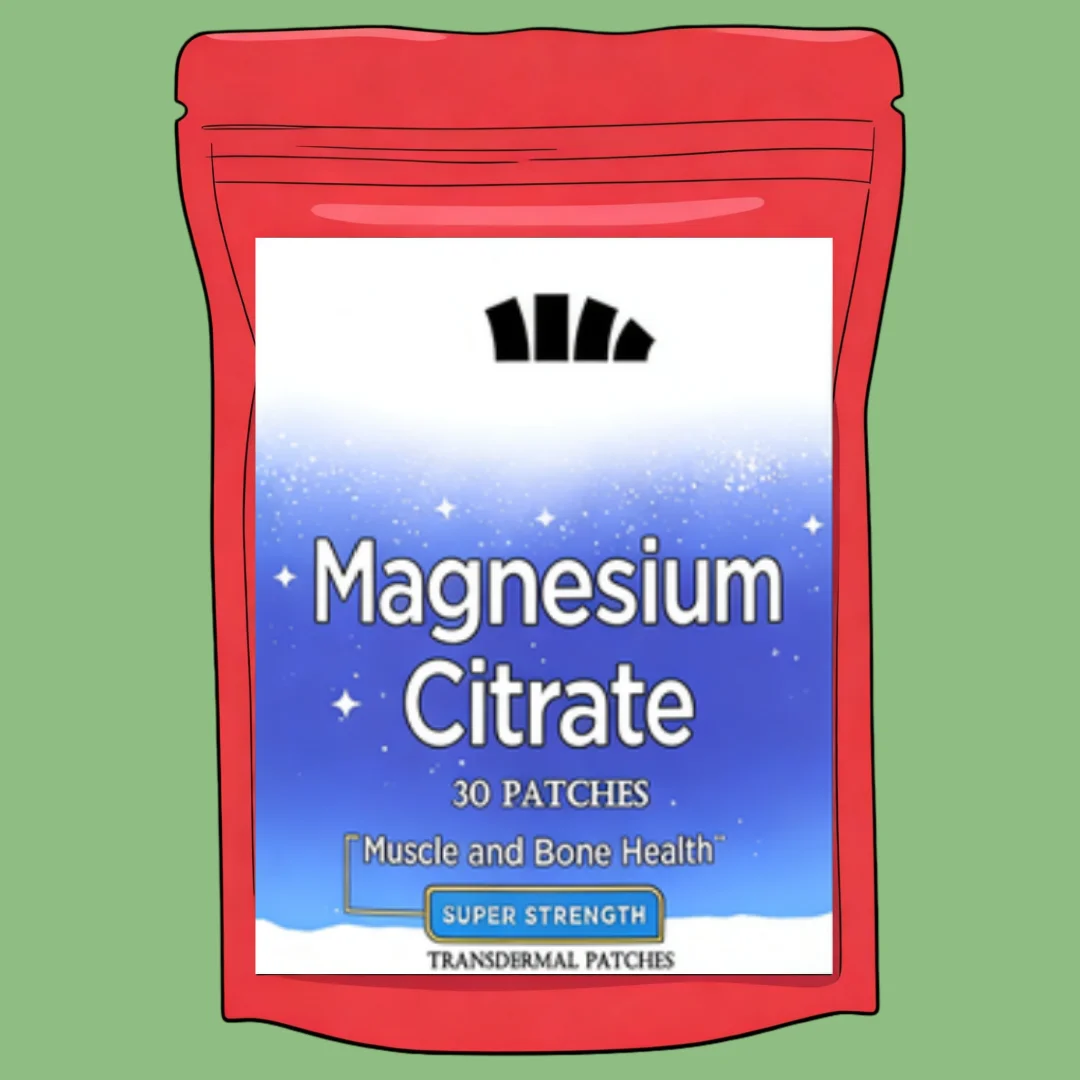Magnesium Citrate Transdermal Patches Energy Muscle Immune System Support 30 Patches