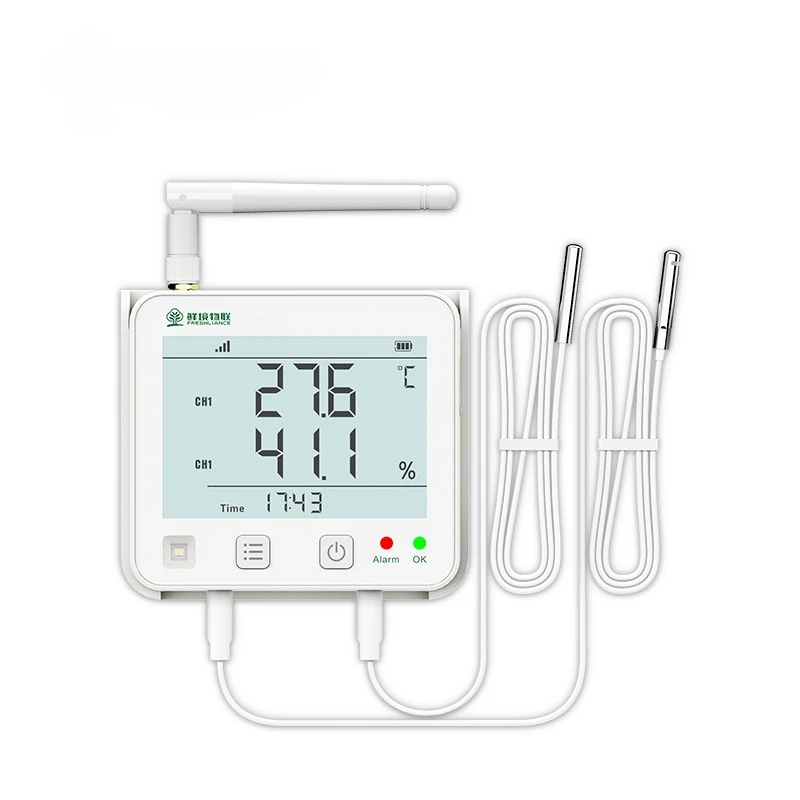 Fresh border  GSP100 greenhouse breeding warehouse 4G networking remote alarm real-time light temperature and humidity recorder