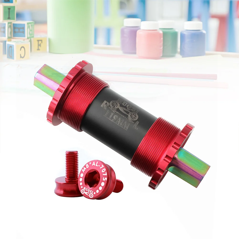 

Titanium Alloy Square Hole Ceramic Central 119mm Red Foldable Road Durable Smooth Bearing