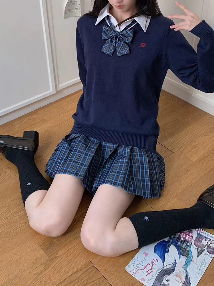 Jupes plissées à carreaux rétro japonais, taille haute, Preppy avec nœud, Mini jupes, uniformes originaux Jk, jupe trapèze pour écolières, été