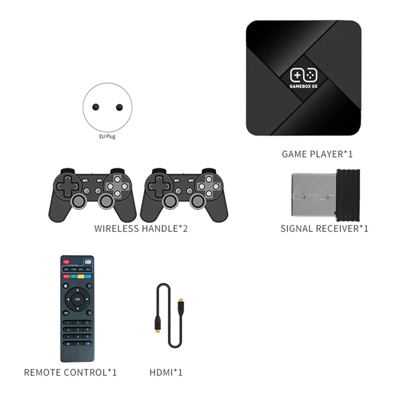 Dual-System Video Game Console 4K HD Retro Game Box TV Wireless Retro Game Stick Built-In 15000+Games 64G TV Box