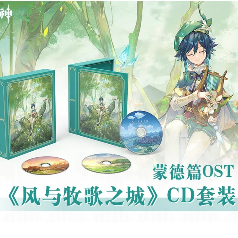 

OST CD Set Game Genshin Impact Genuine Product Anime Accessories Cosplay Props Wind Pastoral Dandelion Kingdom Souvenir Gift