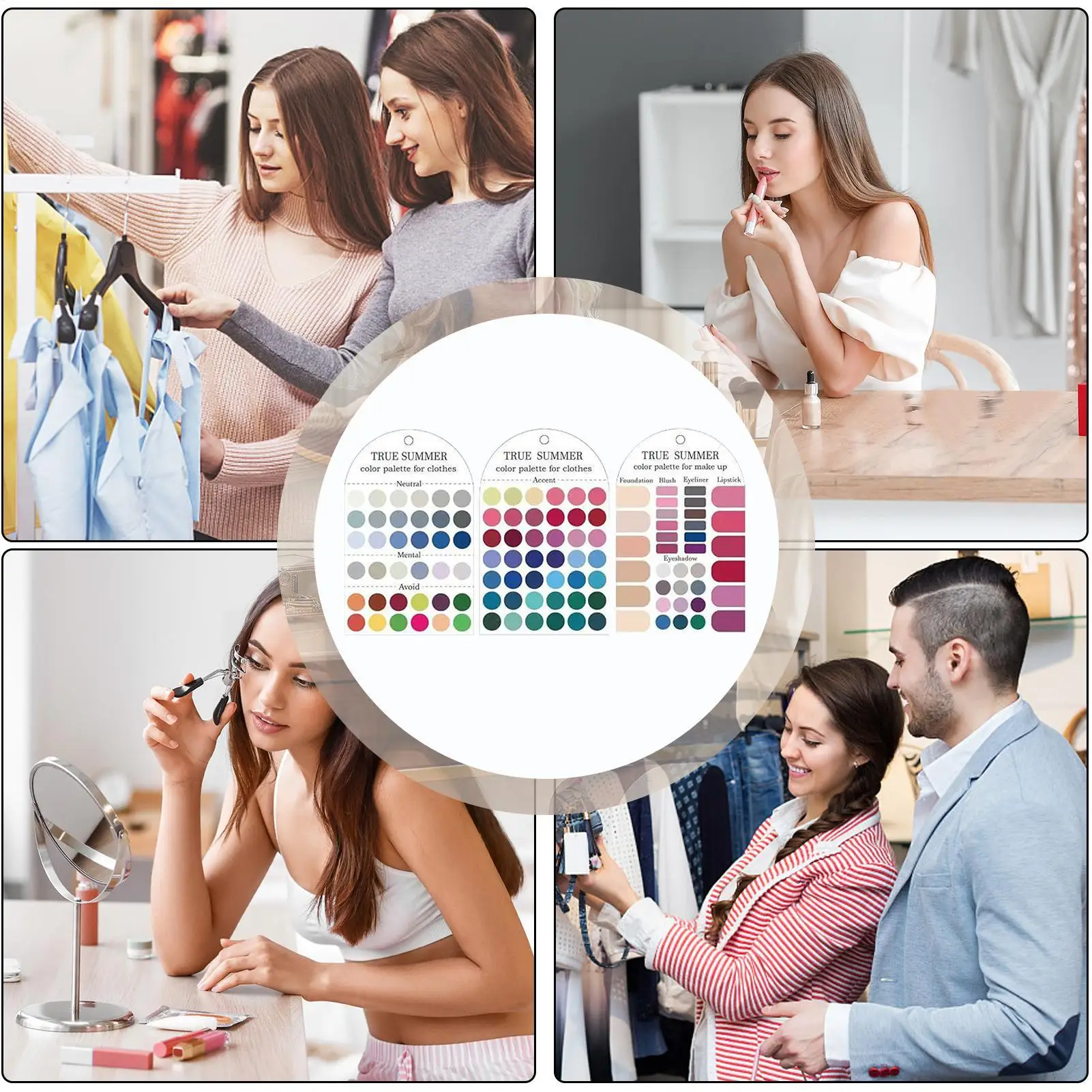 Color Palette Cards Set Coloring Analysis Matching Reference Guide Portable Color Template Guide For Professional Studio Home