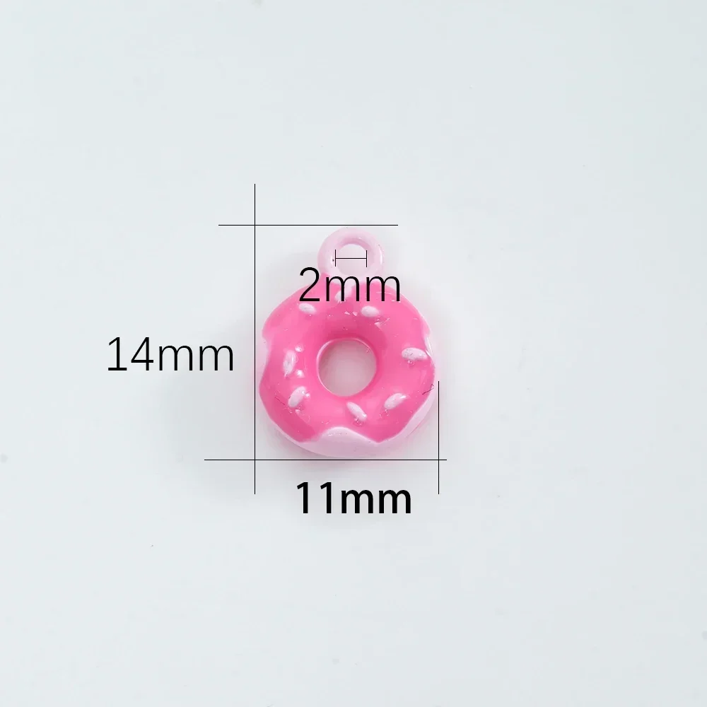 5pcs Alloys Donut Cake Pendants For DIY Earrings Bracelets Keychain Doughnut Pendant Jewelry Making Women Accessories