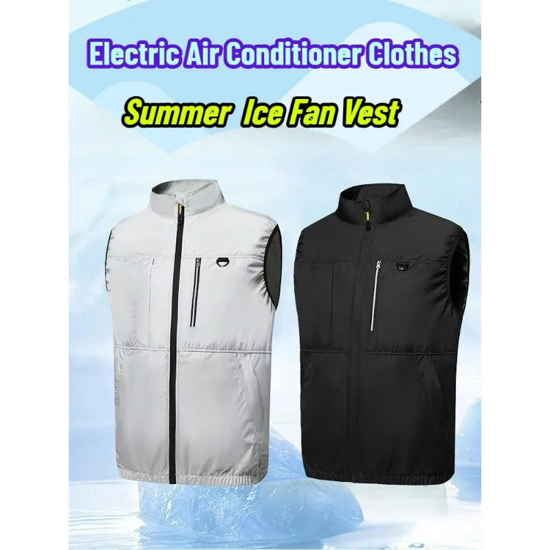 

Men Summer Fan Vest Cooling Sleeveless Air Conditioning Clothing USB Charging Refrigeration Sport Outdoor Tool Outerwear Sets