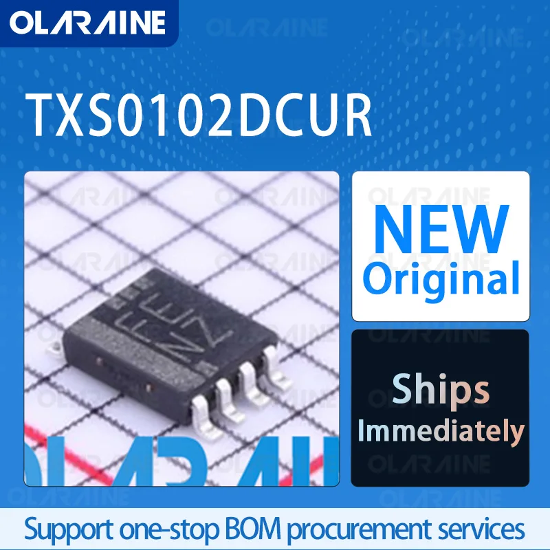 10/50/100Pcs TXS0102DCUR VSSOP-8 original ic chip Conversion - Voltage level 5.5 V RoHS The propagation delay time is 17.7 ns