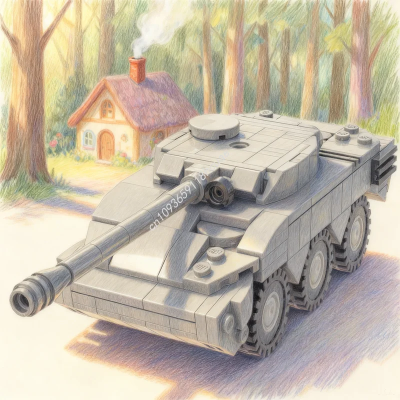 

251 шт. MOC AMX RC французская модель AFV, строительные блоки, сборка, сделай сам, креативная идея, игрушки, рождественские подарки, образовательный кирпич