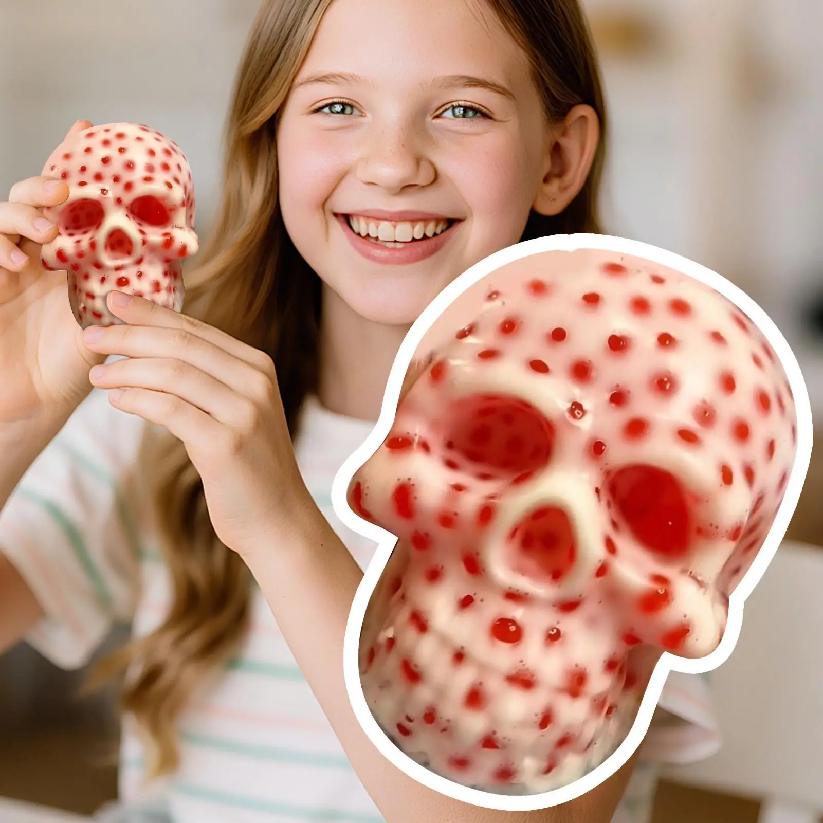 Zit Popping jouet crâne bouton Popping jouets pour adultes outils apaisants nouveauté Gadgets pour hommes femmes enfants Halloween étude stimulation