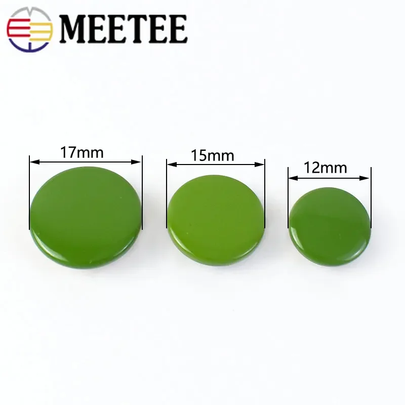 20Sets Meetee 12-17mm Colorful Snap Buttons Fasteners Press Studs for Sewing Leather Craft Clothes Bags DIY Needlework Accessory