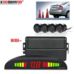 Koorinwoo Cars LCD Monitor Electromagnetic Parking Sensor Parkmaster Reverse Radar Alert Indicator Probe Parking Accossories