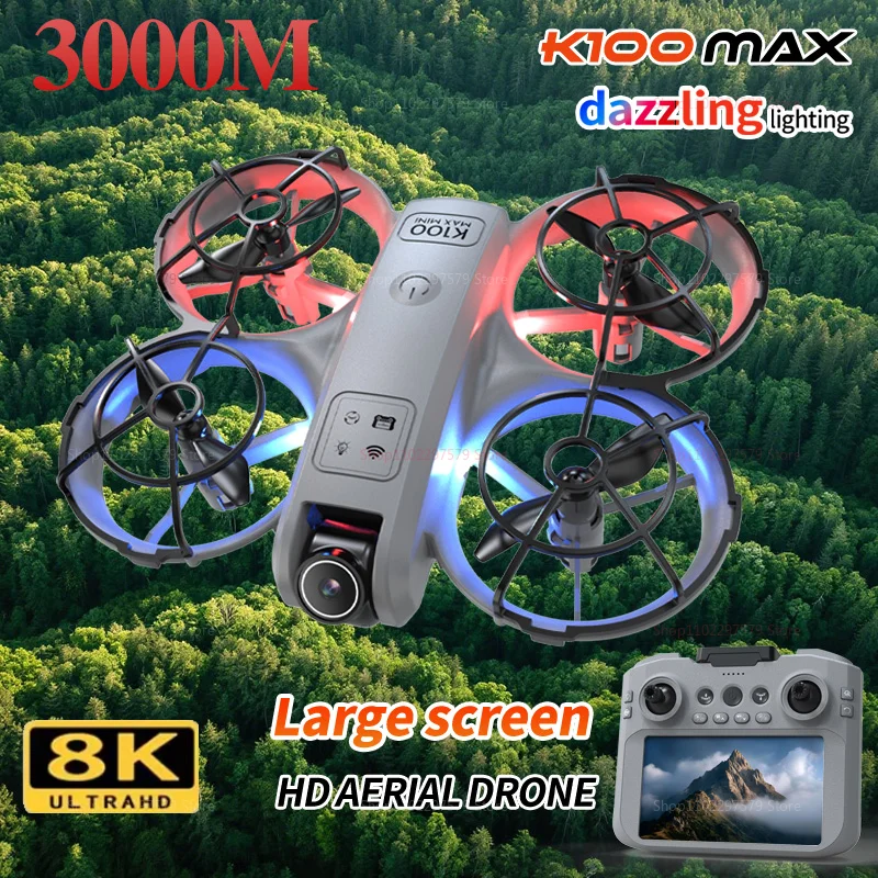 

Новый Дрон K100 MAX 8K 5 км с оптическим потоком, профессиональная HD двойная камера, предотвращение препятствий, аэрофотосъемка, квадрокоптер, игрушки, подарки