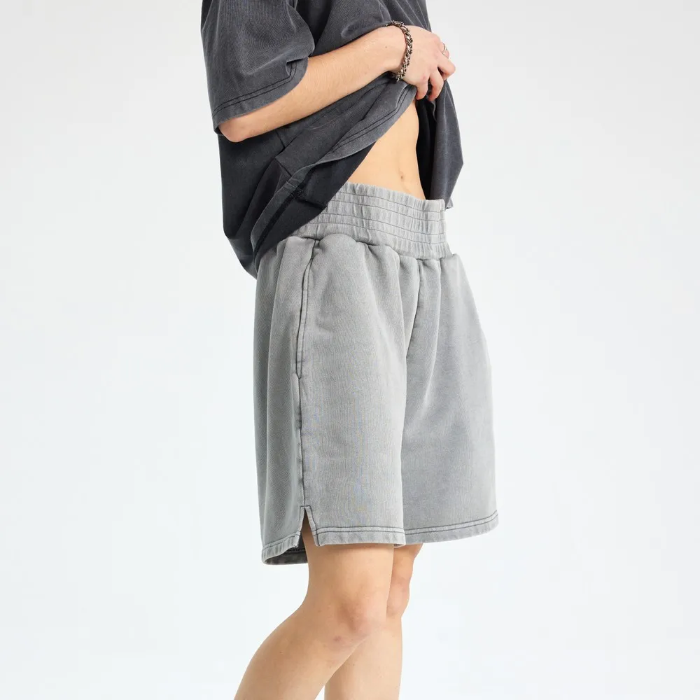 Distressed Washed Boxing Shorts for Women Men Loose Summer Cotton Sport Running Pants Denim Y2k Goth Grunge Streetwear Oversized