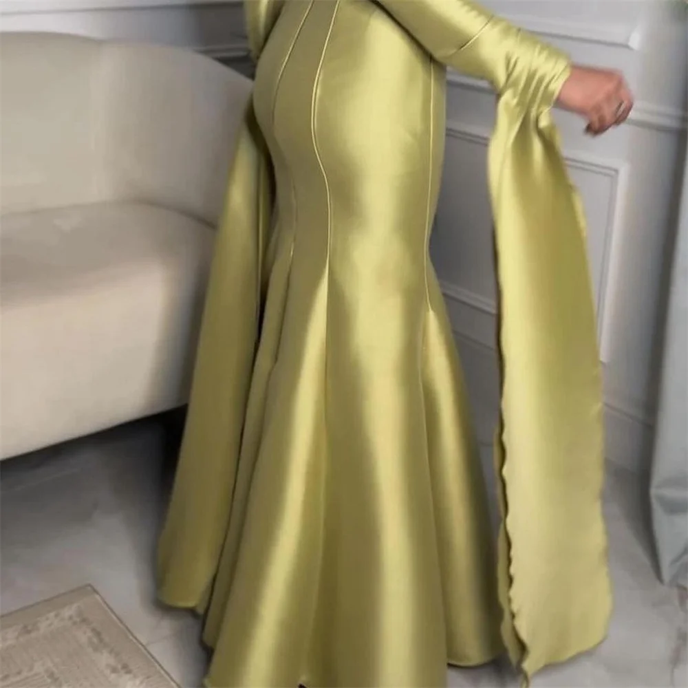 Customized Formal Dress Saudi Arabia Dearin Off-the-shoulder Mermaid Floor Length Skirts Draped Bespoke Occasion Dresses Evening