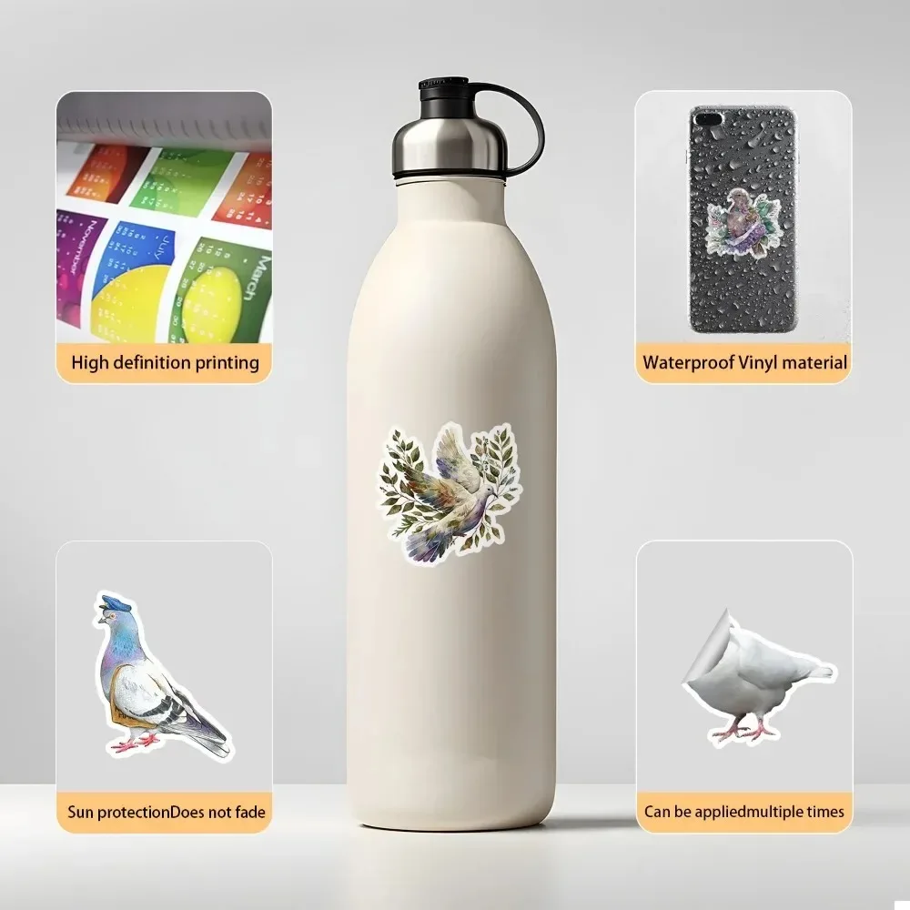 50 قطعة الكرتون الإبداعية لطيف حمامة الكتابة على الجدران ملصقات الديكور جراب هاتف دراجة كوب ماء الكمبيوتر دراجة نارية رف الكتب