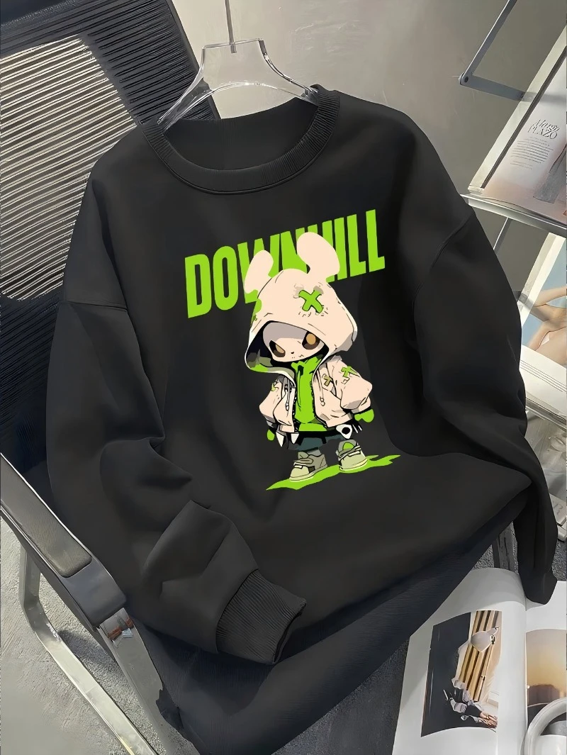 

Mens Print Mens Round Neck Long Sleeve Sweatshirt Mens 2025 Autumn and Winter Round-neck Hoodie Is for Both Men and Women Top