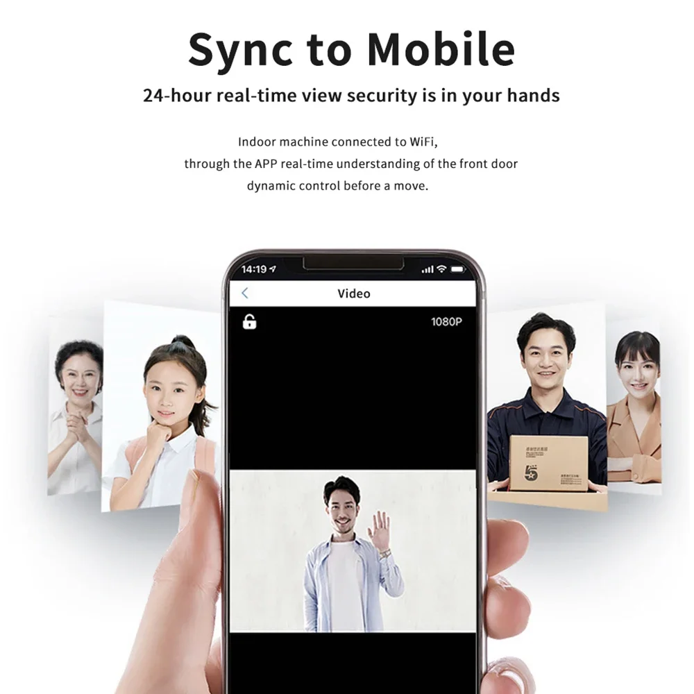 7 Inch Video Door Phone Residential Intercom Home Security Tuya Interphone Smart Wifi Visiophone Video Intercom for Home