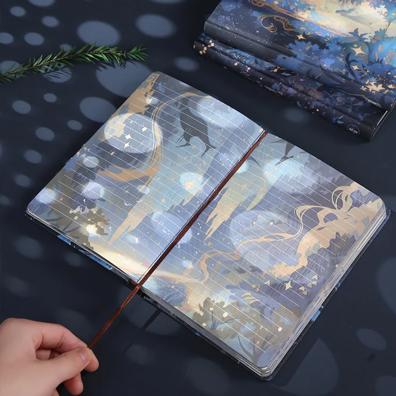 جديد الخيال الغابات مجلة بناتي ماجيك ضوء بقعة الحرفية كامل اللون التوضيح الصفحة الداخلية دفتر مذكرات حساسة ساحرة