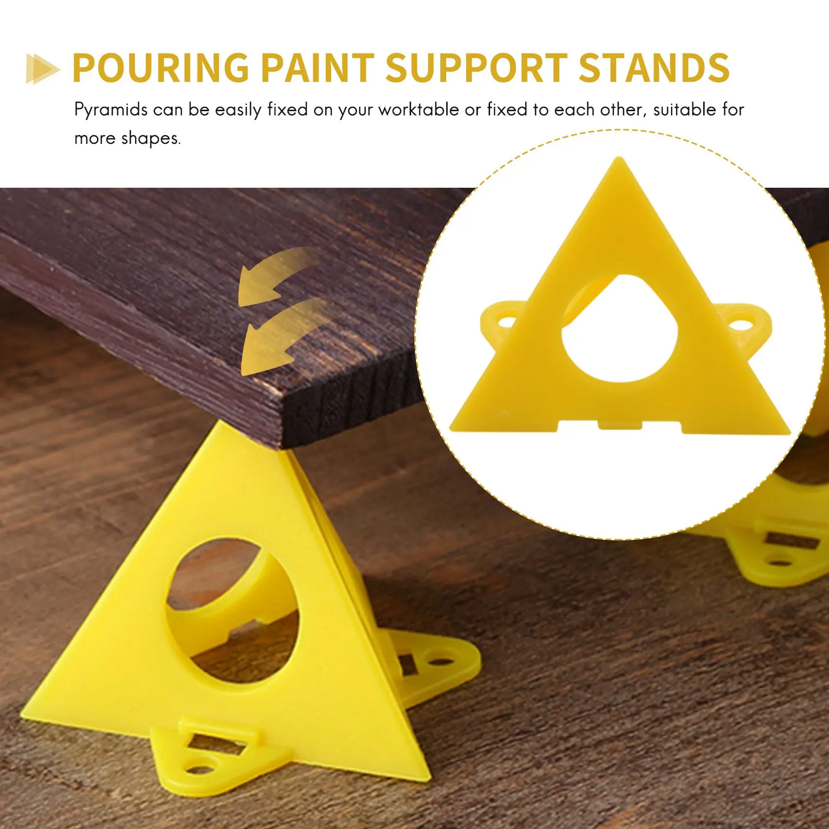 20Pcs Painter's Pyramid Stands,Cabinet Paint Stands for Canvas Cabinet Door Risers,Pouring Paint Canvas Support Stands