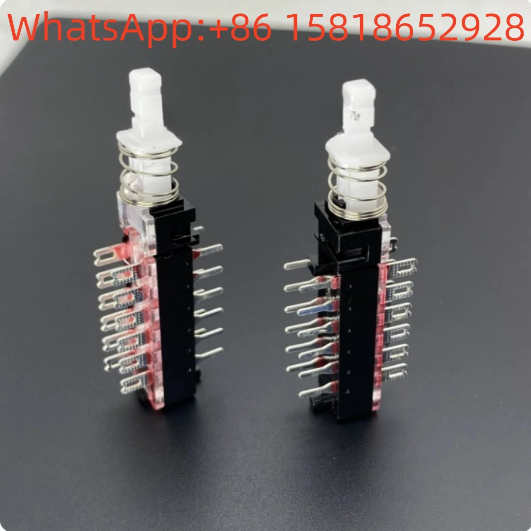 5-50pcs Self-Reset No-Lock Straight Key Power Switch Double Row 12-Pin Reset Button Keyboard Audio Amplifier Mixer Button