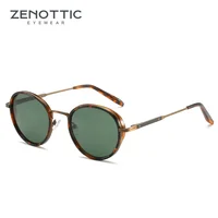 Gafas de sol ZENOTTIC Steampunk, espejo polarizado redondo (01 colores), gafas de sol para mujeres y hombres, gafas de sol Vintage UV400