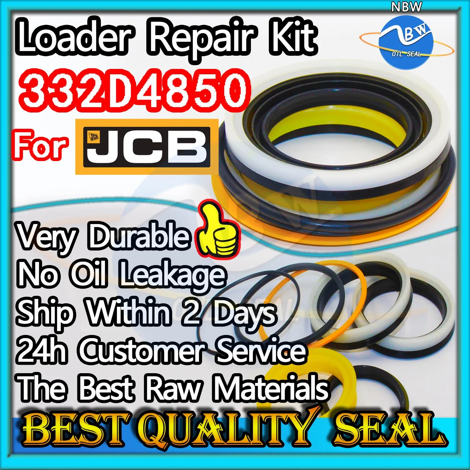 

Loader 332/D4850 332D4850 332-D4850 Seal Kit Hydraulic Cylinder Seal Kits for JCB